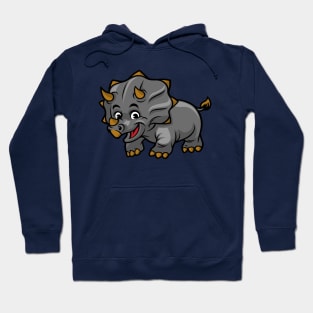 happy triceratops Hoodie